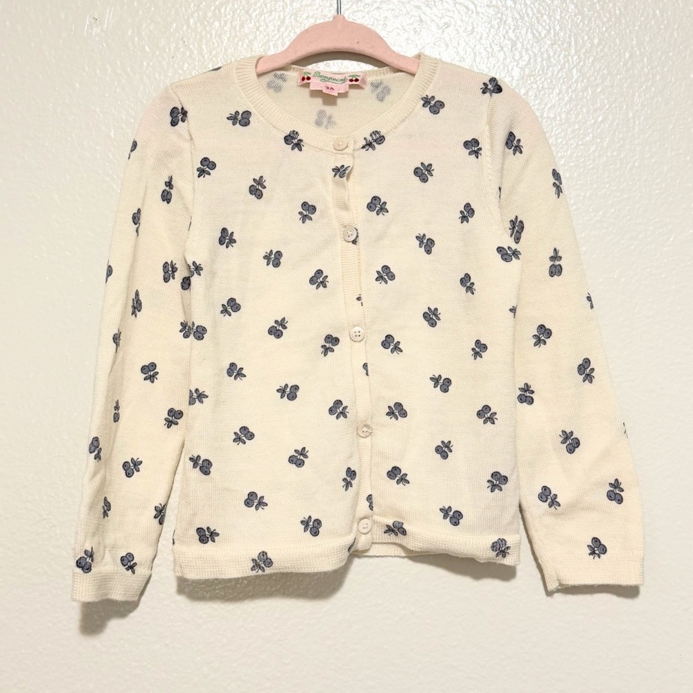Bonpoint cherry cardigan 3A